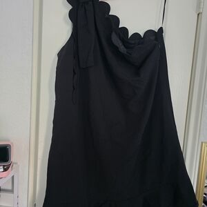 Victoria Beckham Black One Shoulder Dress